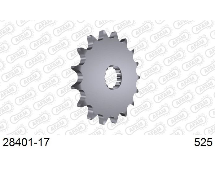 AFAM Front Sprocket, 525 (OE pitch), Steel, GSR 750 A ABS only,Non ABS - 17T (orig size)