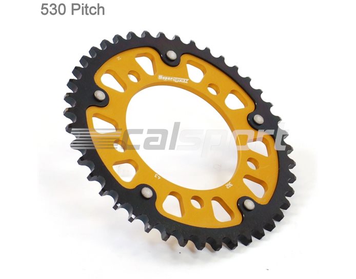 302-43 - Supersprox Stealth Sprocket, Anodised Alloy, Gold Centre, 43 teeth