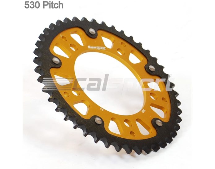 302-44 - Supersprox Stealth Sprocket, Anodised Alloy, Gold Centre, 44 teeth