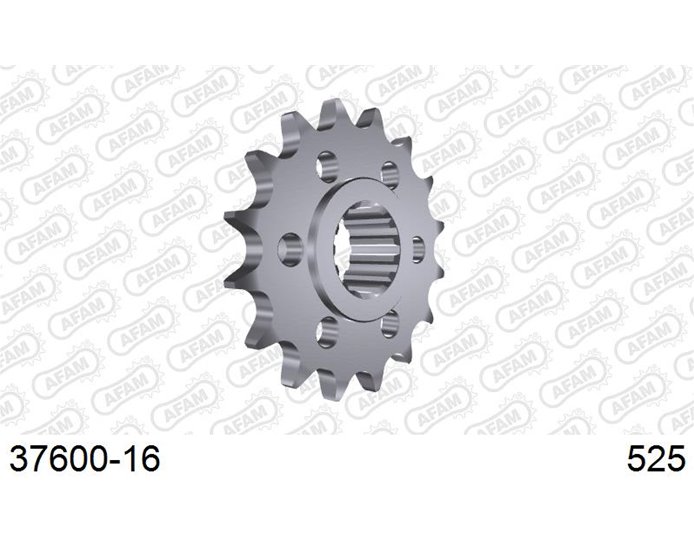 37600-16 - AFAM Front Sprocket, 525 (OE pitch), Steel, GT,GT ABS,RA,RAE,RAE ABS - 16T (orig size)