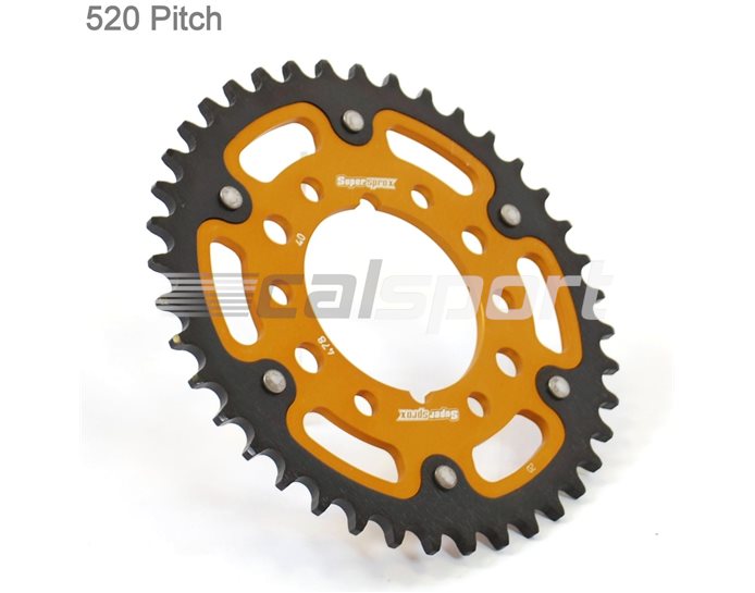 478-40 - Supersprox Stealth Sprocket, Anodised Alloy, Gold Centre, 40 teeth