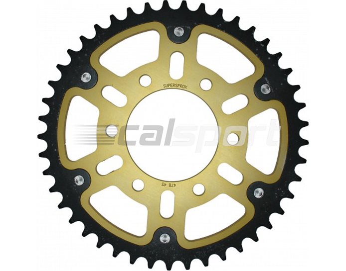 478-45 - Supersprox Stealth Sprocket, Anodised Alloy, Gold Centre, 45 teeth