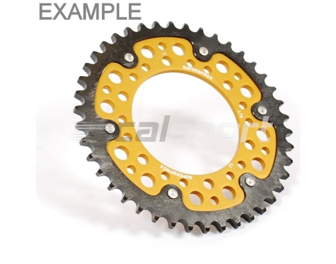 479-38 - Supersprox Stealth Sprocket, Anodised Alloy, Gold Centre, 38 teeth