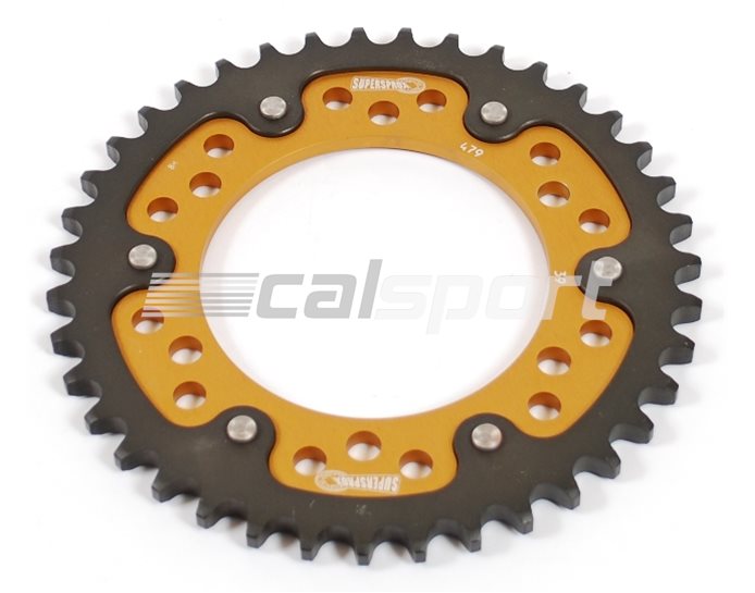Supersprox Stealth Sprocket, Anodised Alloy, Gold Centre, 39 teeth