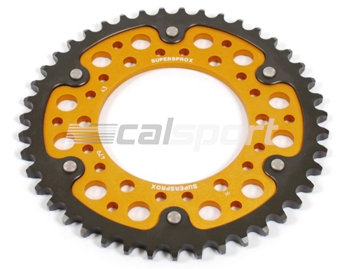 479-43 - Supersprox Stealth Sprocket, Anodised Alloy, Gold Centre, 43 teeth