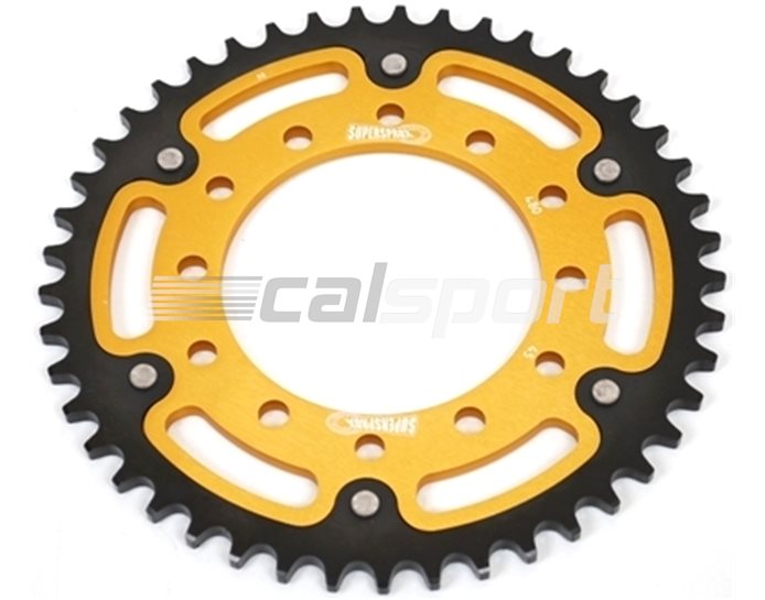 480-43 - Supersprox Stealth Sprocket, Anodised Alloy, Gold Centre, 43 teeth