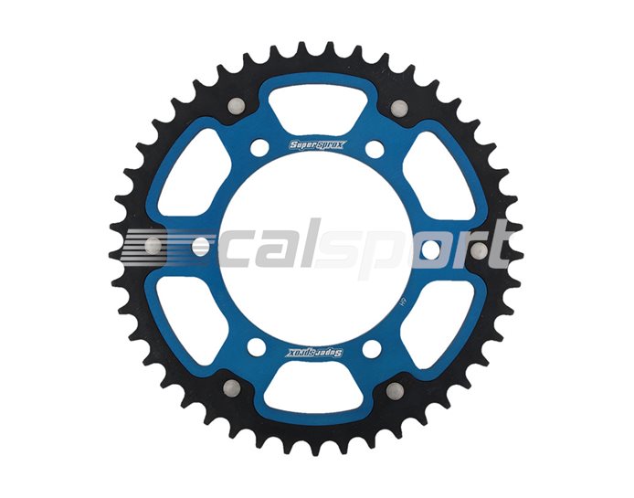 480-45-BLUE - Supersprox Stealth Sprocket, Anodised Alloy, Blue Centre, 45 teeth