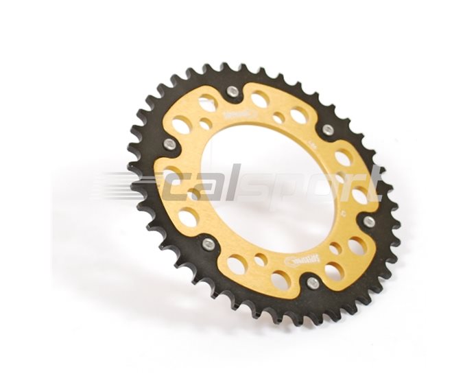 486-42 - Supersprox Stealth Sprocket, Anodised Alloy, Gold Centre, 42 teeth