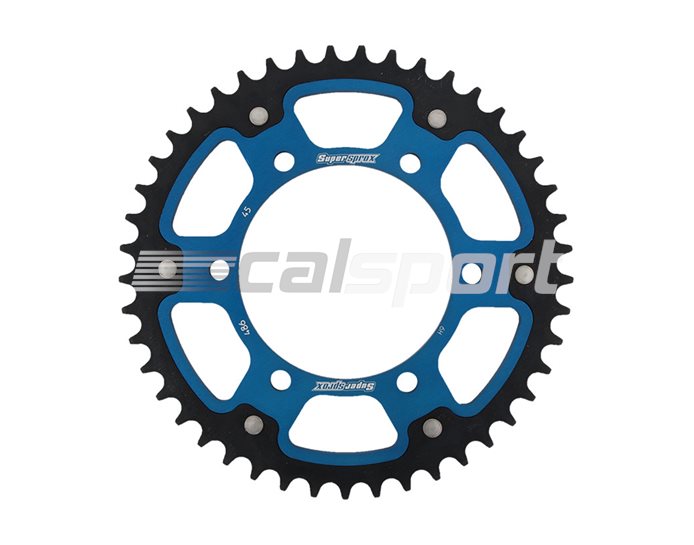486-45-BLUE - Supersprox Stealth Sprocket, Anodised Alloy, Blue Centre, 45 teeth  -  (520 Conversion)