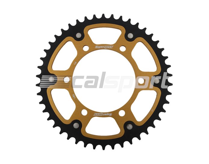 Supersprox Stealth Sprocket, Anodised Alloy, Gold Centre, 46 teeth  -  (520 Conversion)
