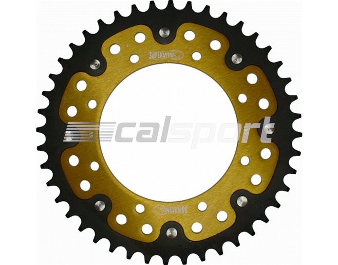 Supersprox Stealth Sprocket, Anodised Alloy, Gold Centre, 44 teeth