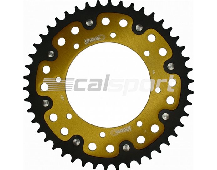 Supersprox Stealth Sprocket, Anodised Alloy, Gold Centre, 46 teeth