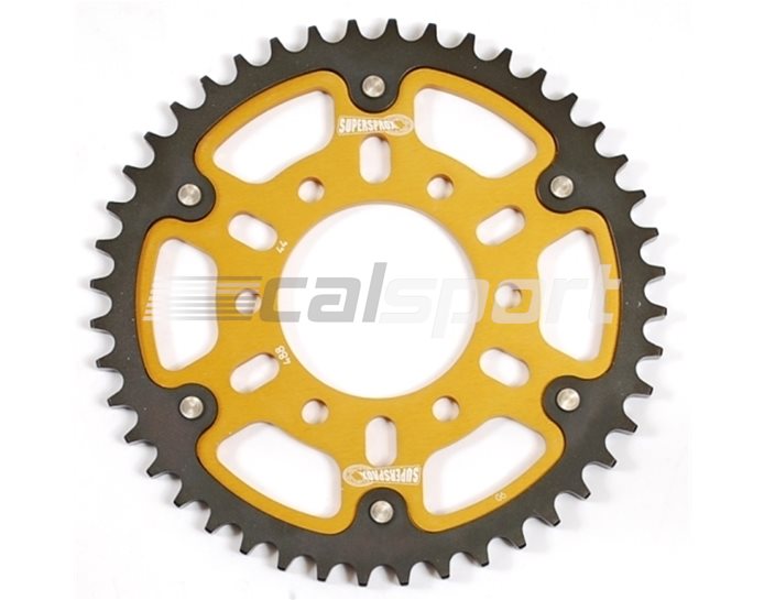 488-44 - Supersprox Stealth Sprocket, Anodised Alloy, Gold Centre, 44 teeth