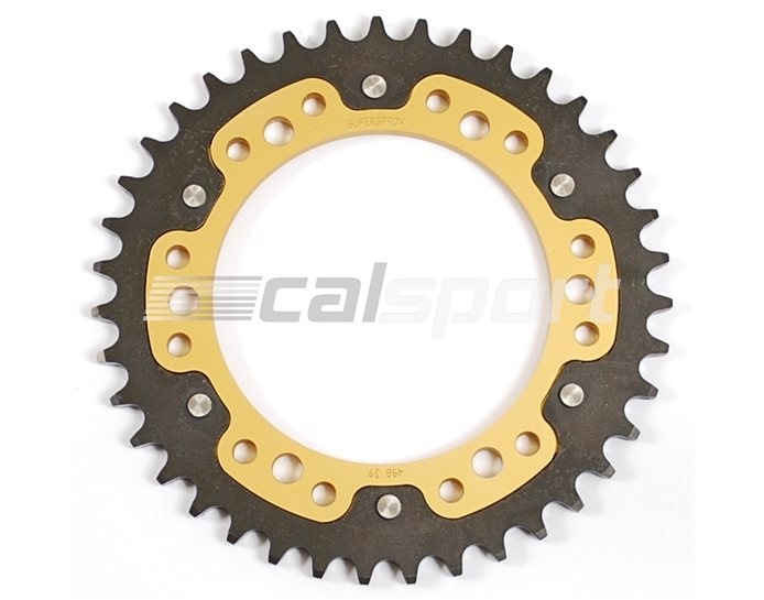 498-39 - Supersprox Stealth Sprocket, Anodised Alloy, Gold Centre, 39 teeth