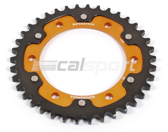 499-38 - Supersprox Stealth Sprocket, Anodised Alloy, Gold Centre, 38 teeth