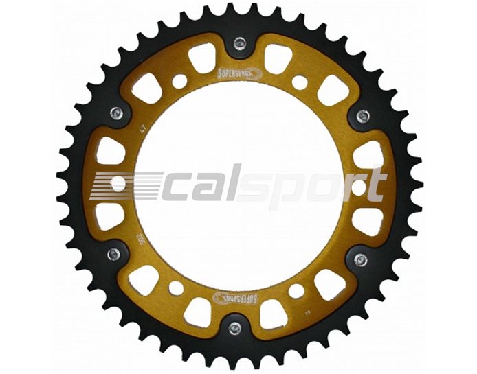 502-47 - Supersprox Stealth Sprocket, Anodised Alloy, Gold Centre, 47 teeth