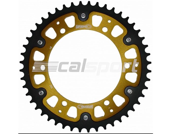 Supersprox Stealth Sprocket, Anodised Alloy, Gold Centre, 48 teeth