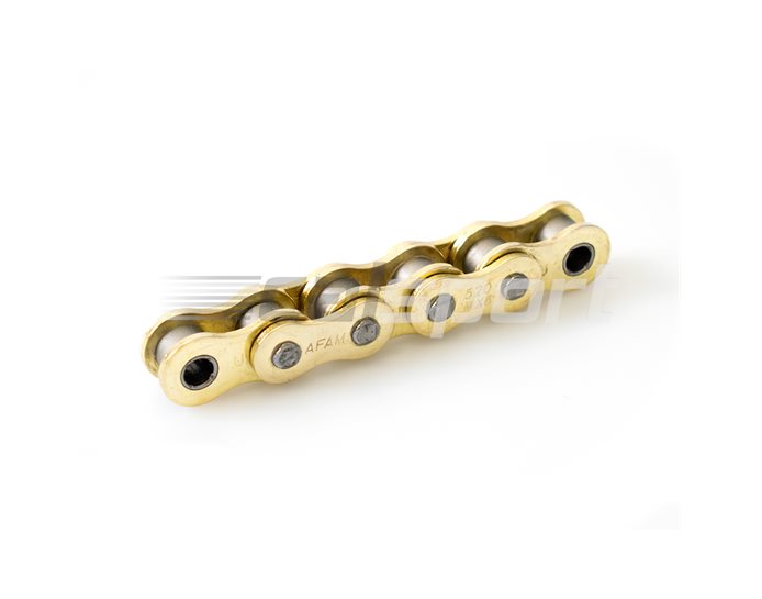 AFAM Premium MX Racing GP, 520, Gold -  116 links (orig len) for sprockets 12/48-50 13/47-50, other lengths available