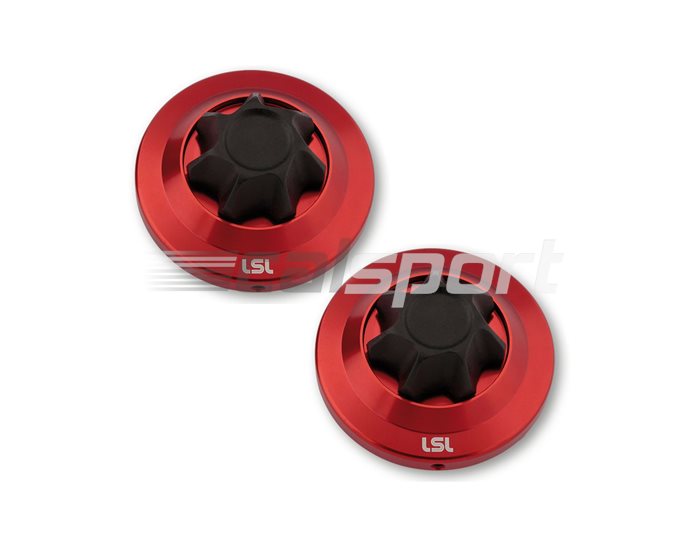 550-M01RT - LSL Mulzano R Crash Pads - PU Insert With Transparent Red Surround (LSL Mount Kit Required)