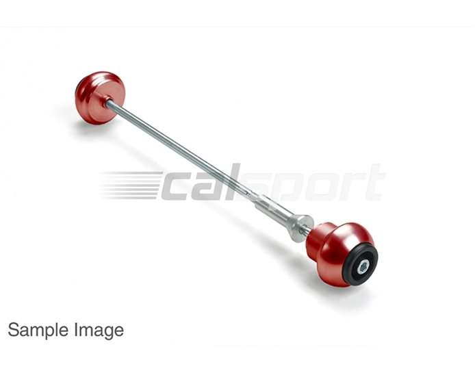 555A019RT - LSL Classic Front Axle  Protector, Transparent Red (other colours available) - Showa Fork Only