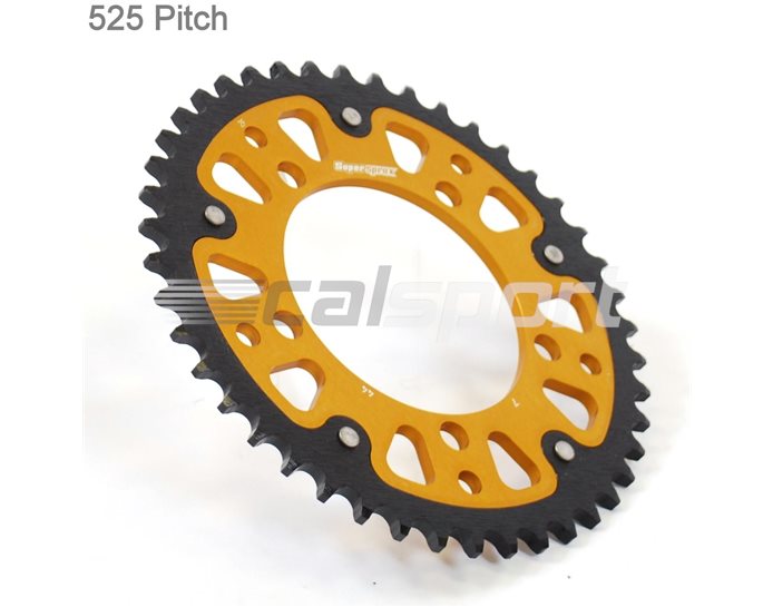 Supersprox Stealth Sprocket, Anodised Alloy, Gold Centre, 44 teeth