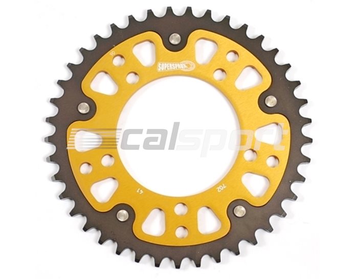 702-41 - Supersprox Stealth Sprocket, Anodised Alloy, Gold Centre, 46 teeth