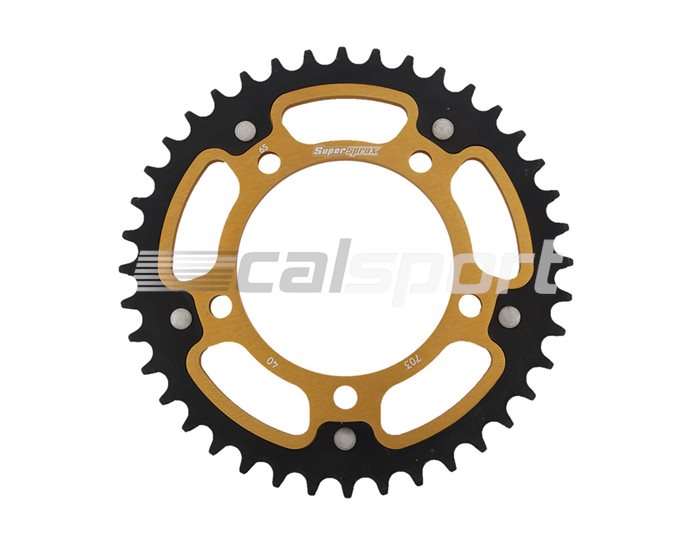 Supersprox Stealth Sprocket, Anodised Alloy, Gold Centre, 40 teeth  -  520 Conversion