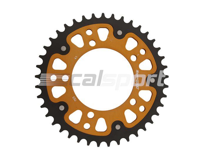 703-41 - Supersprox Stealth Sprocket, Anodised Alloy, Gold Centre, 40 teeth  -  520 Conversion
