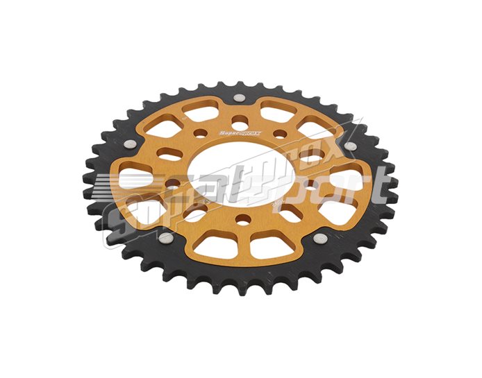 7092-42 - Supersprox Stealth Sprocket, Anodised Alloy, Gold Centre, 42 teeth  -  Standard Model Only