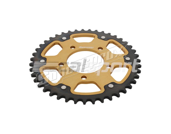 7092-43 - Supersprox Stealth Sprocket, Anodised Alloy, Gold Centre, 43 teeth
