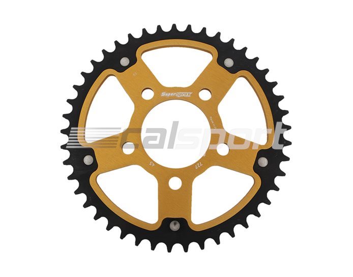 727-45 - Supersprox Stealth Sprocket, Anodised Alloy, Gold Centre, 45 teeth