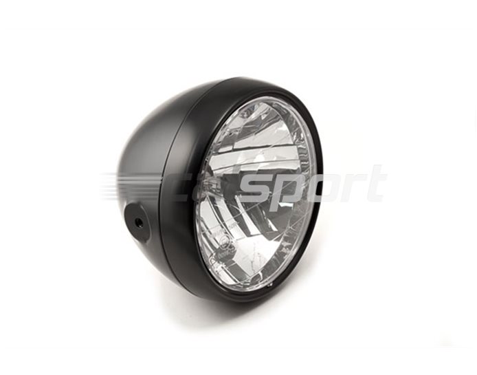 LSL CLUBMAN®, 180mm headlamp, deep bowl housing, plexiglass reflector unit, Black rim