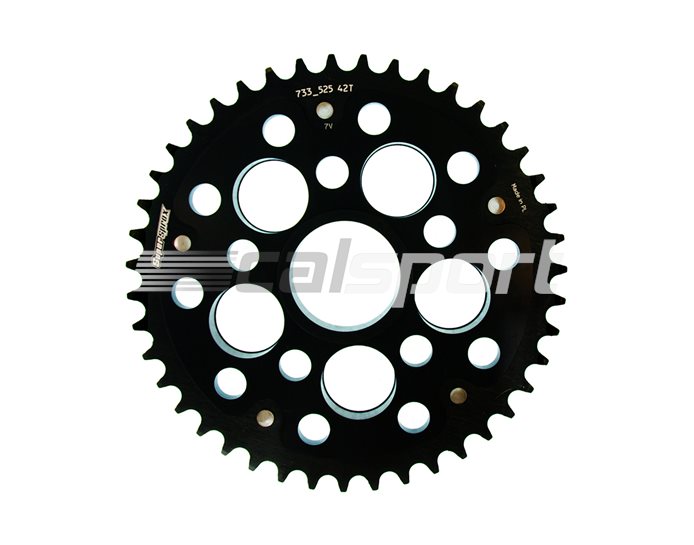 733-525-42 - Supersprox Stealth Sprocket, Anodised Alloy, Gold Centre, 42 teeth