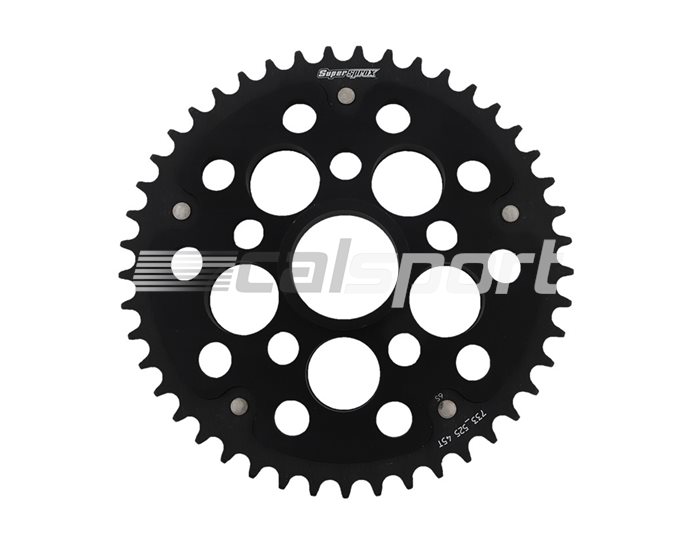 733-525-45 - Supersprox Stealth Sprocket, Anodised Alloy, Black Centre, 45 teeth