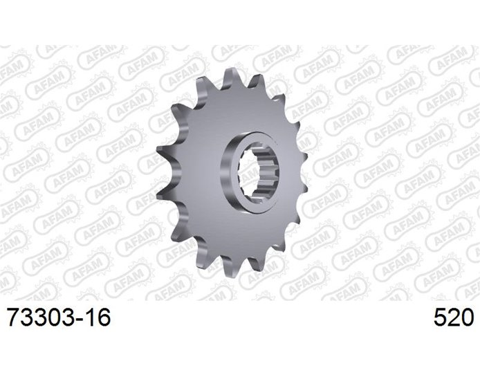 AFAM Front Sprocket, 520 (OE pitch), Steel, inc R,R Rally - 16T (orig size)
