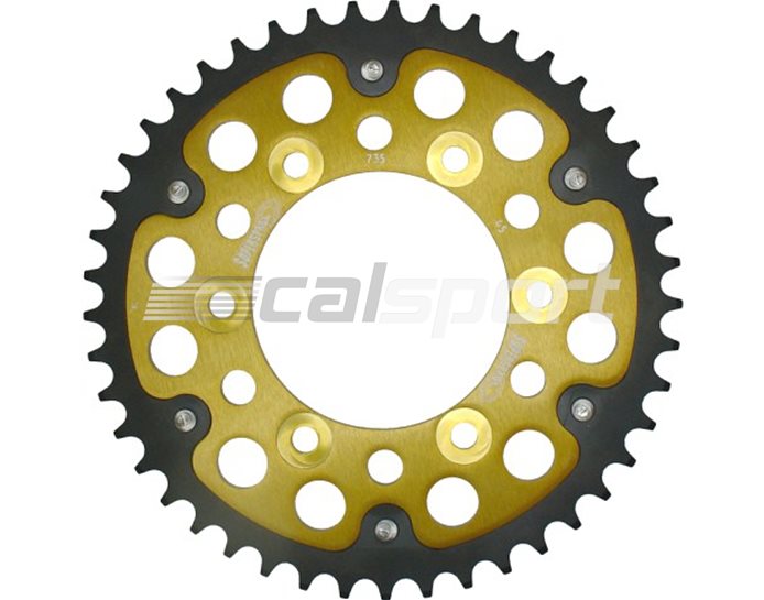 735-45 - Supersprox Stealth Sprocket, Anodised Alloy, Gold Centre, 45 teeth
