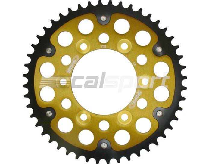 735-48 - Supersprox Stealth Sprocket, Anodised Alloy, Gold Centre, 48 teeth