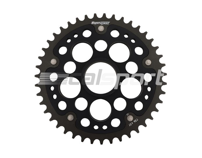 Supersprox Stealth Sprocket, Anodised Alloy, Black Centre, 43 teeth