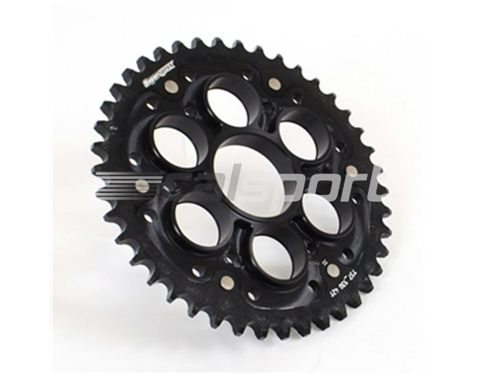 737-525-38 - Supersprox Stealth Sprocket, Anodised Alloy, Black Centre, 38 teeth