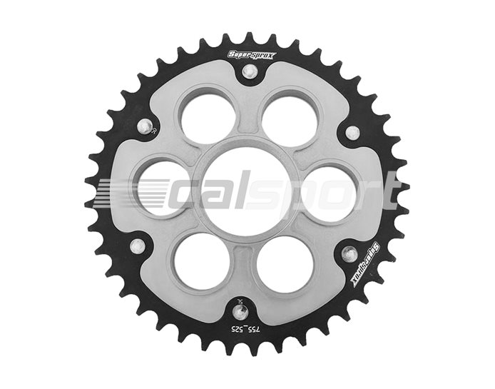 755-525-39-SILVER - Supersprox Stealth Sprocket, Anodised Alloy, Silver Centre, 39 teeth