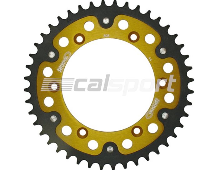 808-44 - Supersprox Stealth Sprocket, Anodised Alloy, Gold Centre, 44 teeth