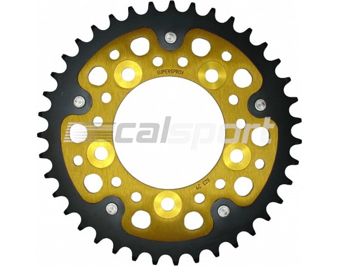 823-39 - Supersprox Stealth Sprocket, Anodised Alloy, Gold Centre, 39 teeth