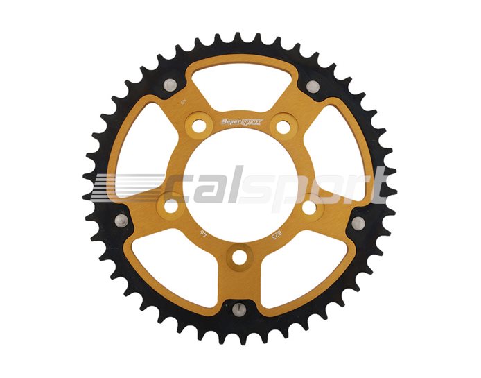 823-46 - Supersprox Stealth Sprocket, Anodised Alloy, Gold Centre, 46 teeth