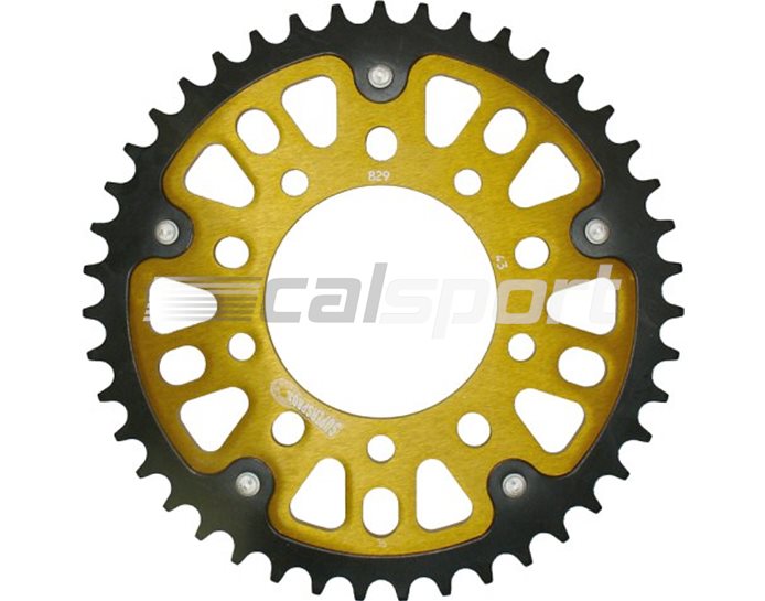 829-43 - Supersprox Stealth Sprocket, Anodised Alloy, Gold Centre, 43 teeth