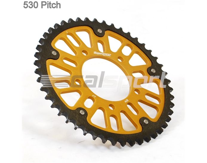 829-47 - Supersprox Stealth Sprocket, Anodised Alloy, Gold Centre, 47 teeth