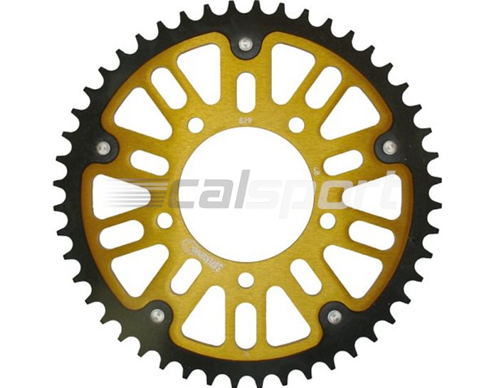 829-48 - Supersprox Stealth Sprocket, Anodised Alloy, Gold Centre, 48 teeth