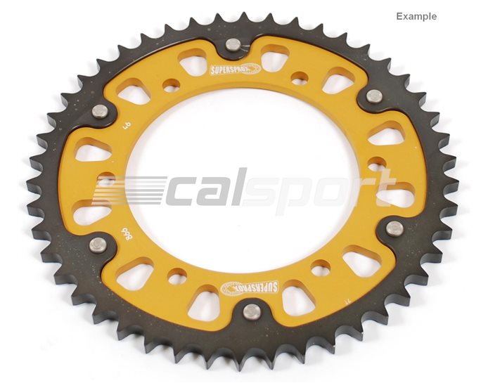 866-43 - Supersprox Stealth Sprocket, Anodised Alloy, Gold Centre, 43 teeth