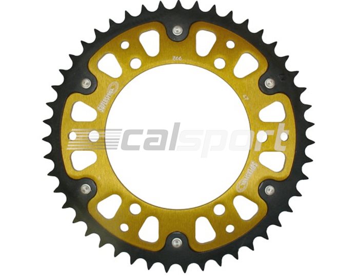 866-47 - Supersprox Stealth Sprocket, Anodised Alloy, Gold Centre, 47 teeth