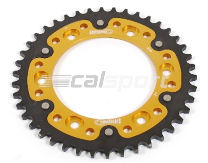 899-42 - Supersprox Stealth Sprocket, Anodised Alloy, Gold Centre, 42 teeth