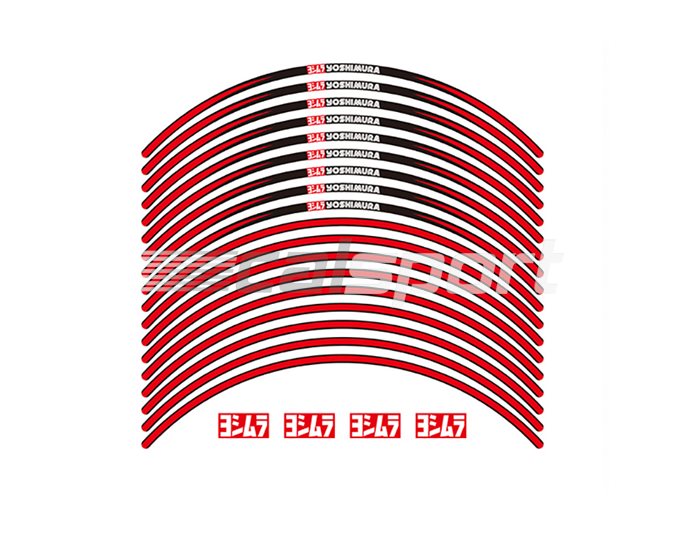 Yoshimura Wheel Rim Sticker Set - Red (Other Colours Available)